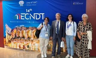 Inaugurazione della conferenza ECNDT 2026 – da dx a sx: Bonfigli, Barbieri, Fava e Luprano 